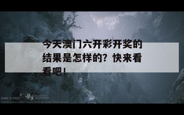 今天澳门六开彩开奖的结果是怎样的？快来看看吧！  第1张