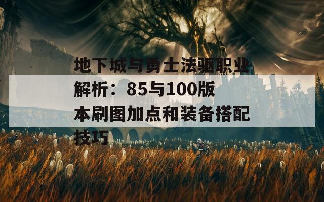 地下城与勇士法驱职业解析：85与100版本刷图加点和装备搭配技巧