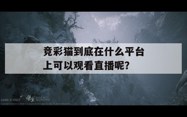 竞彩猫到底在什么平台上可以观看直播呢？