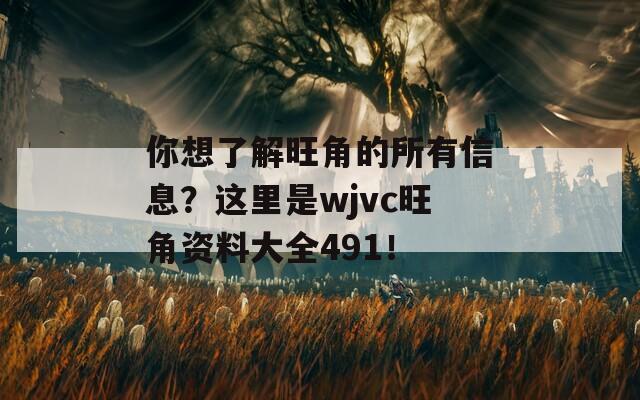 你想了解旺角的所有信息？这里是wjvc旺角资料大全491！