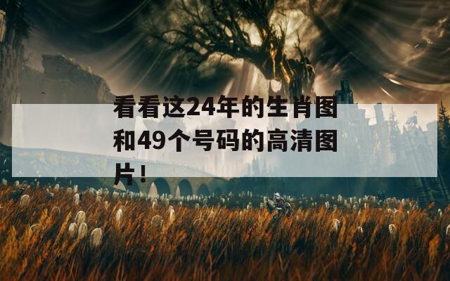 看看这24年的生肖图和49个号码的高清图片！