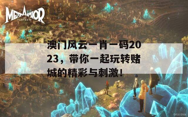 澳门风云一肖一码2023，带你一起玩转赌城的精彩与刺激！  第1张